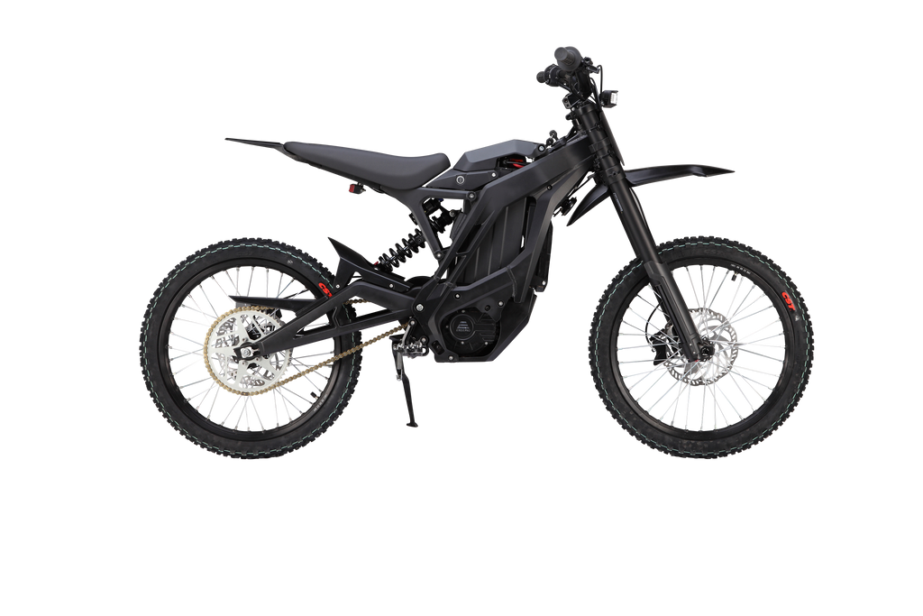 Black electric bike on a white background