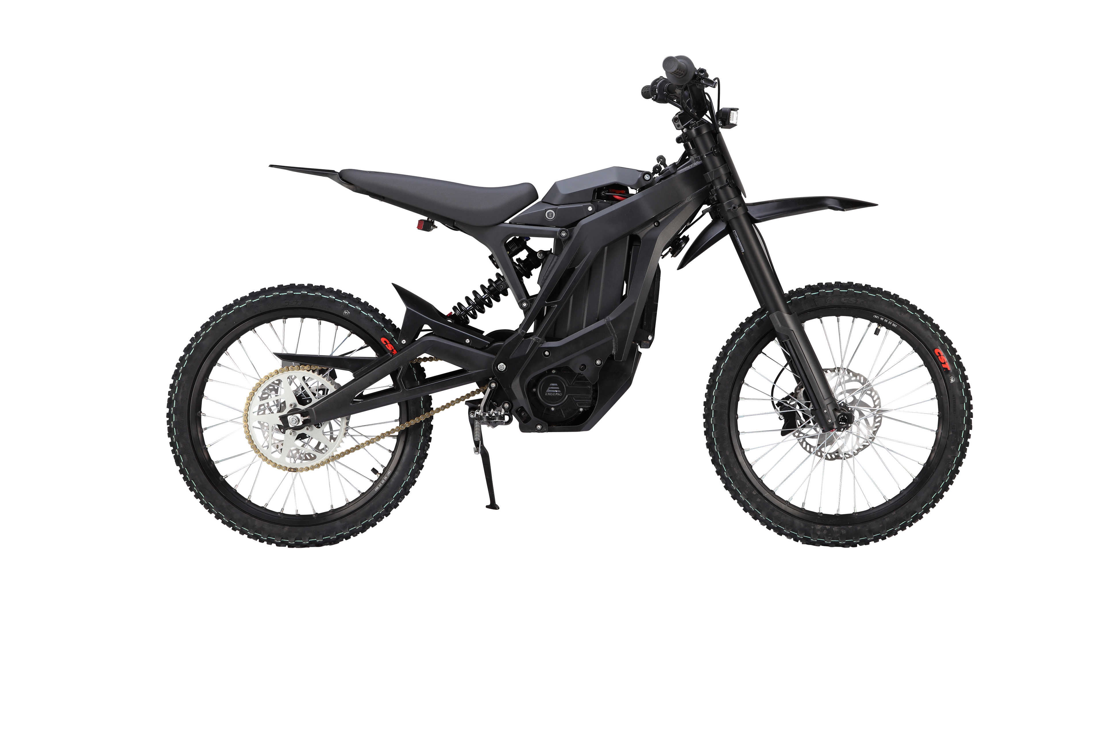 Black electric bike on a white background