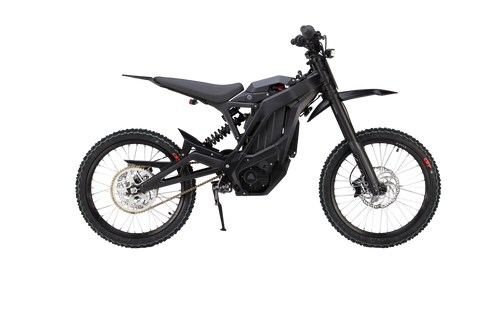 Black electric bike on a white background